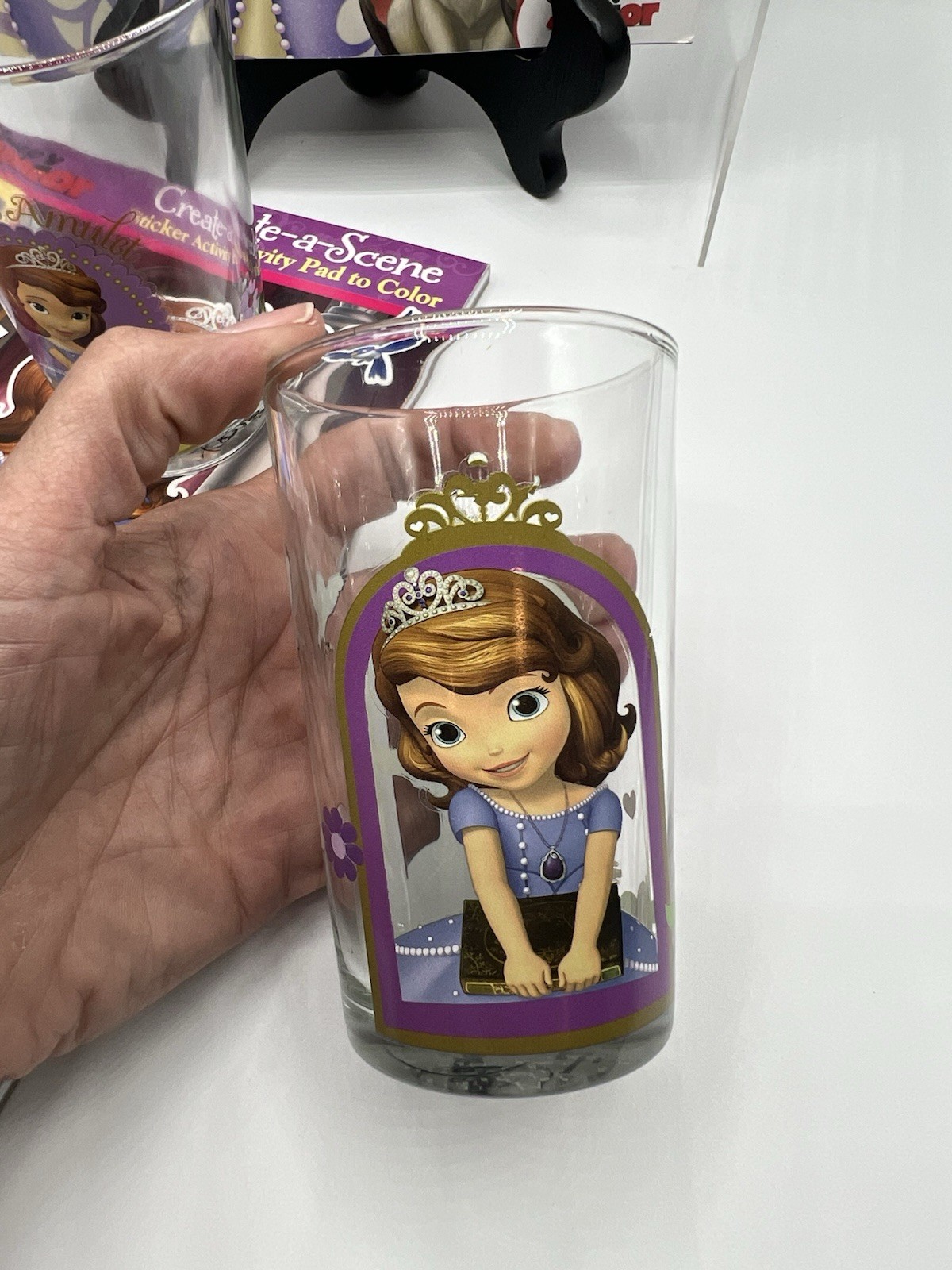 Disney Sofia the First Bundle: Create A Scene & Poster A Page Book w/ 2 Glasses