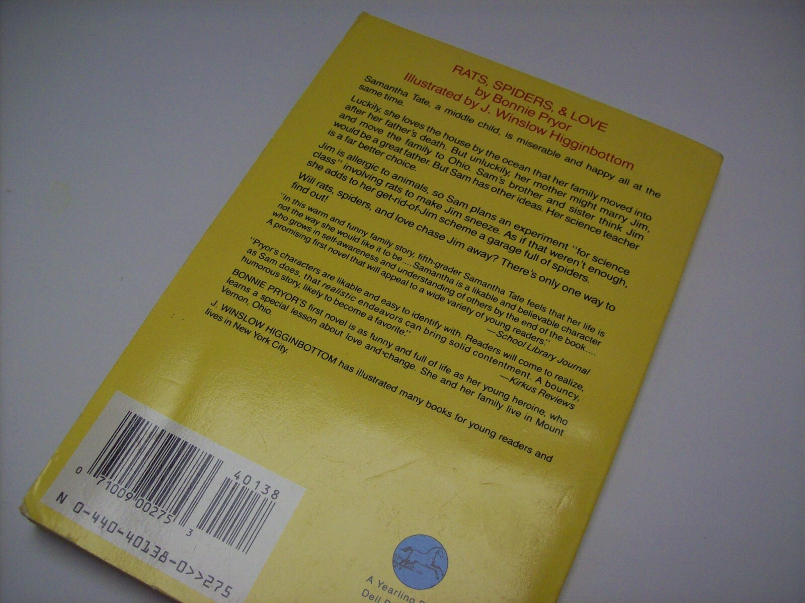 RATS, SPIDERS AND LOVE (signed) Bonnie Pryor – Paperback 116 Pages