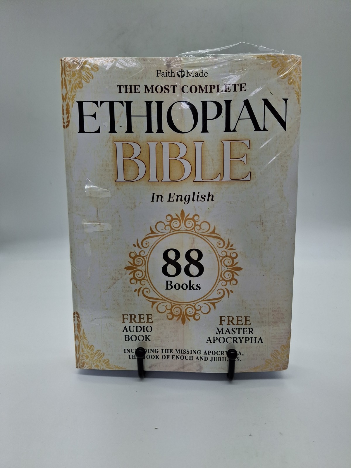 Faith Made Ethiopian Bible in English 88 Books Paperback Gold/Beige