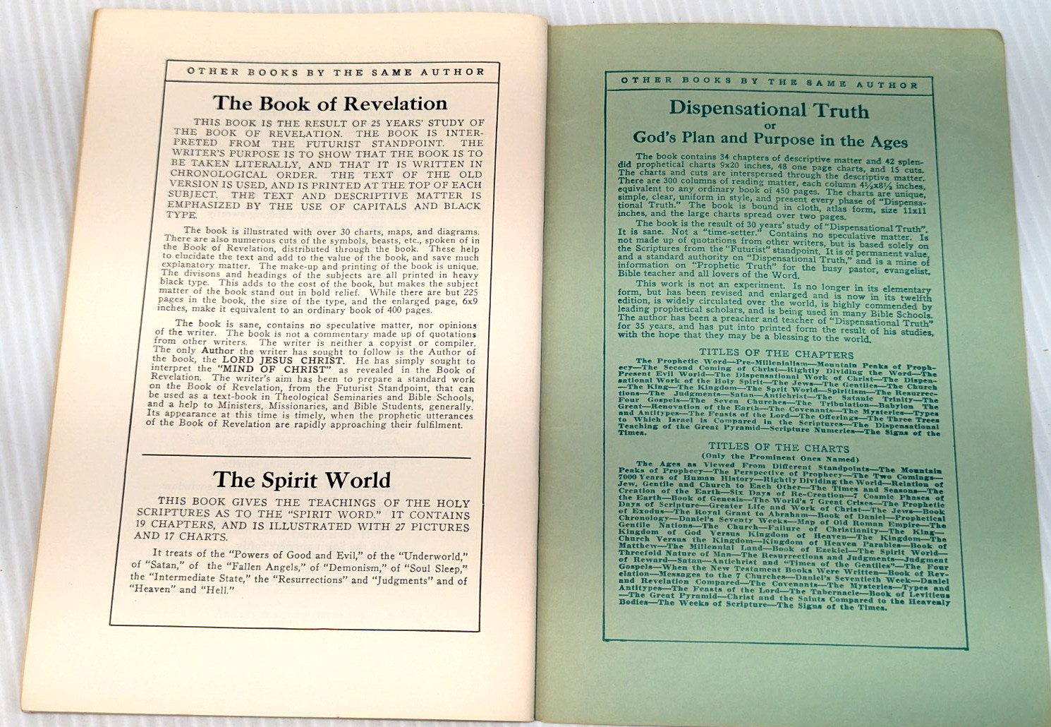 The Second Coming of Christ Booklet Rev Clarence Larkin 1922