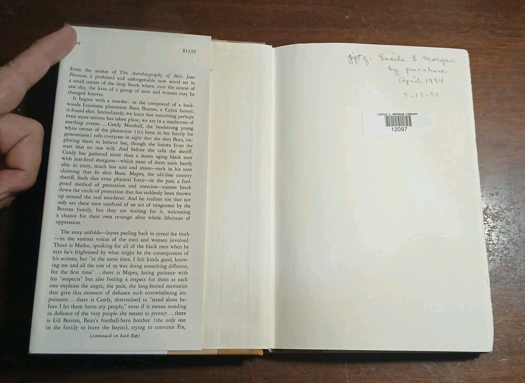 A Gathering of Old Men 1983 Hardcover Dust Jacket By Ernest J Gaines Ex-library