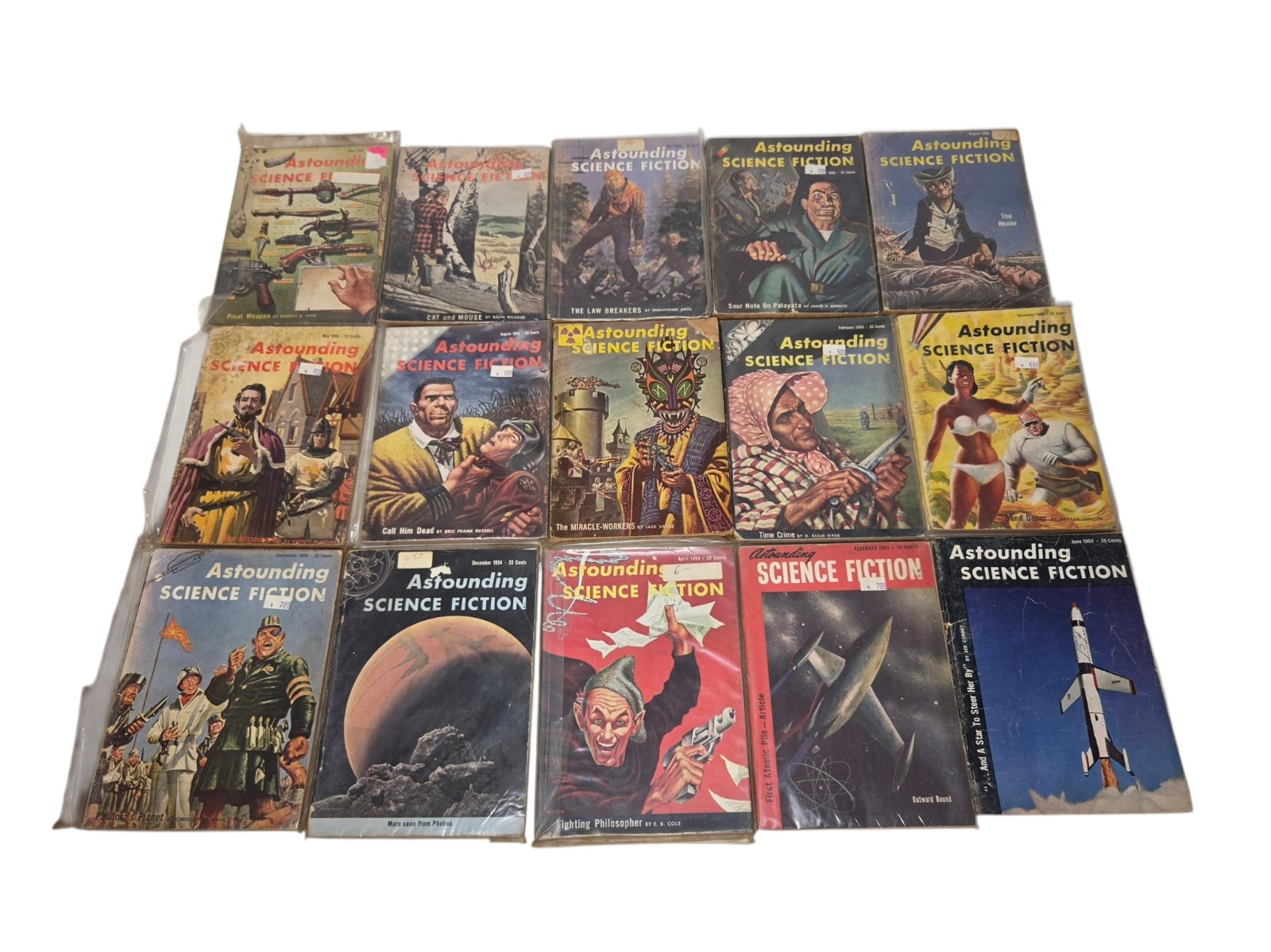 VTG Astounding Science Fiction Pulp Magazine Books Lot of 56 1940s 1950s 1960s