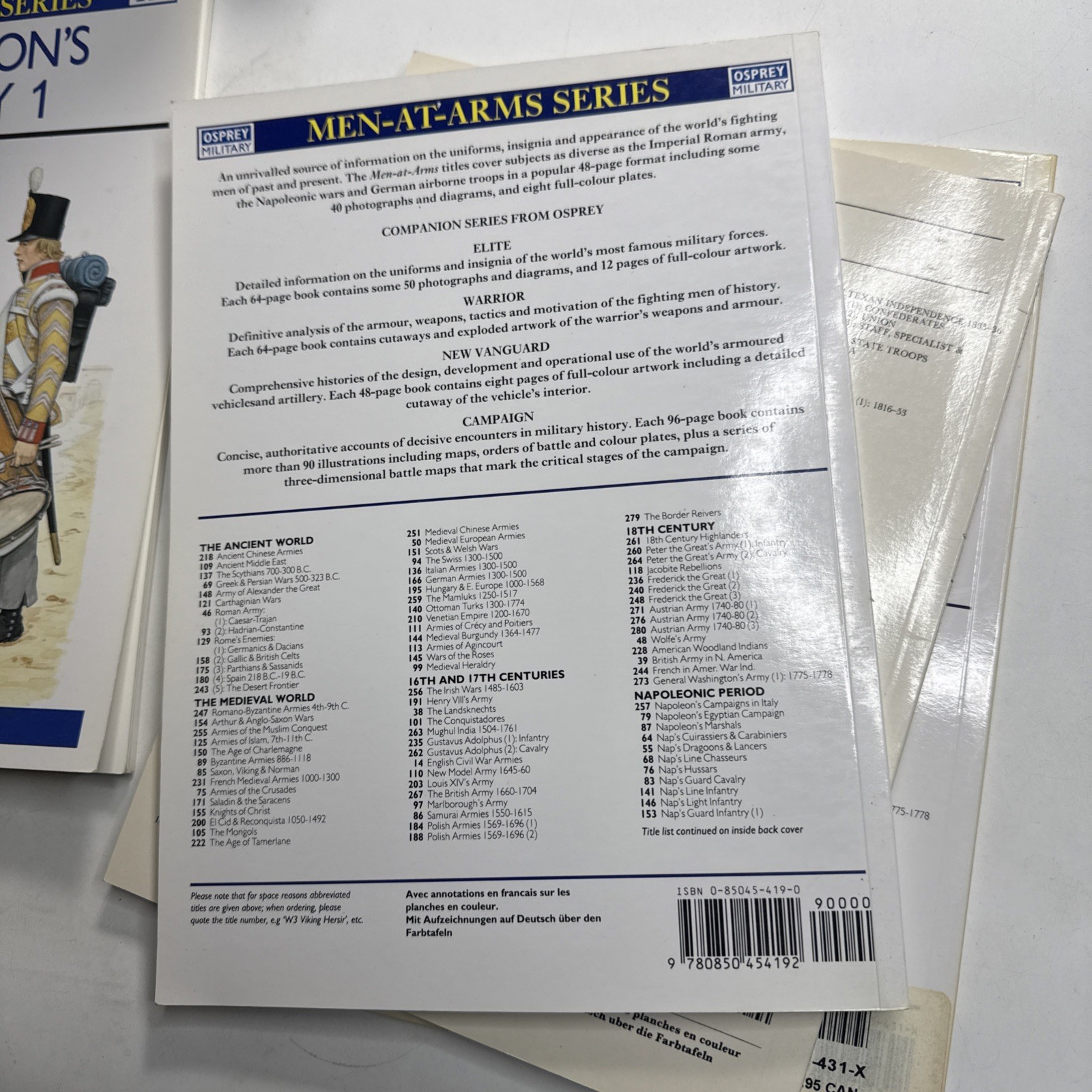 Osprey Military Men-At-Arms Series Lot 114, 119, 122, 125 Islam Armies, Napoleon