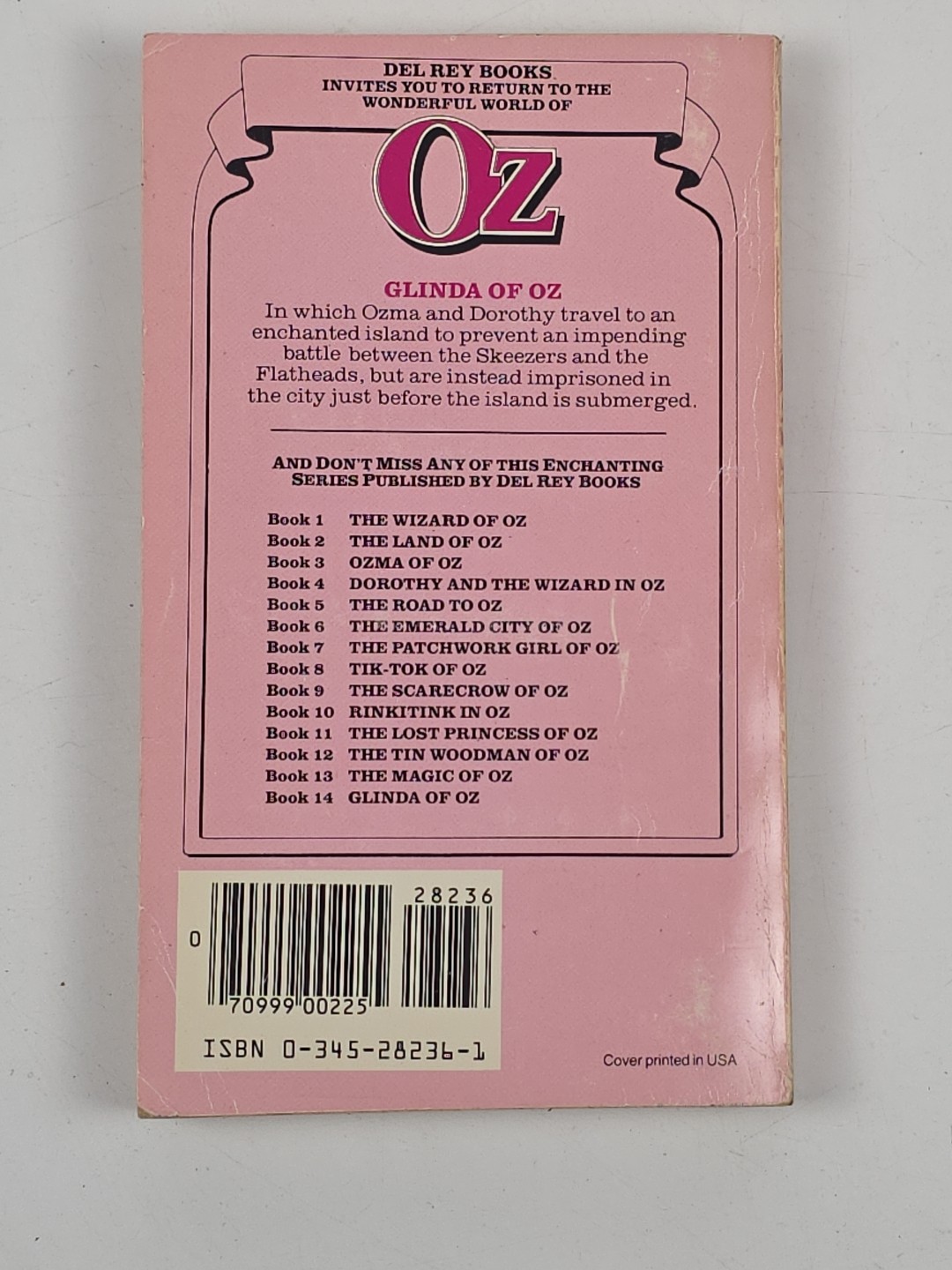 Lot 10 Wizard of Oz Del Rey Paperback L Frank Baum 1 4 6-10 13 & 14 First Prints