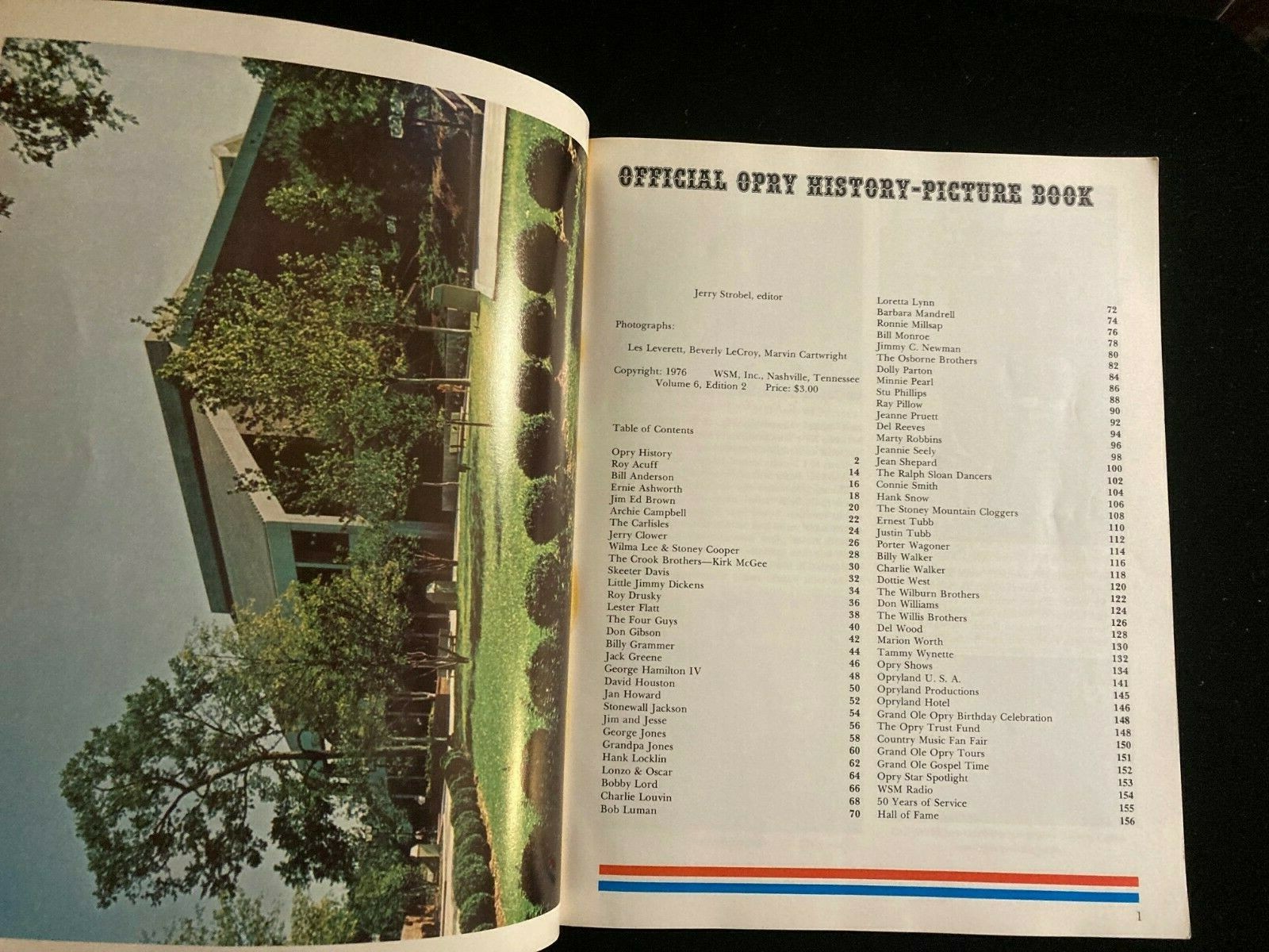 Grand Ole Opry WSM Picture-History Book 50th Anniversary Issue 1976 156 pages