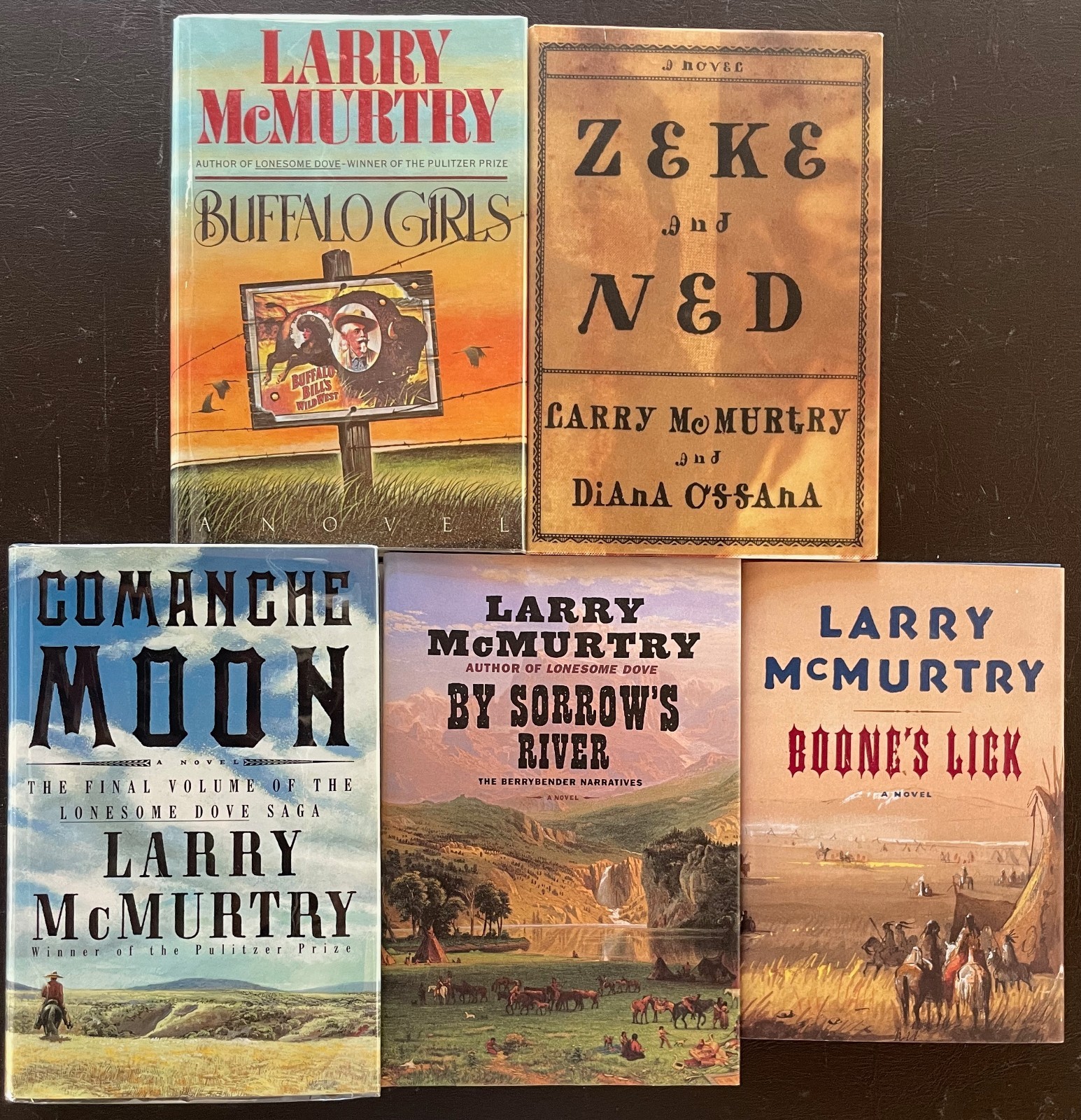 Lot of 5 LARRY MCMURTRY Westerns. All 1st Editions. HB w/DJ. Like New