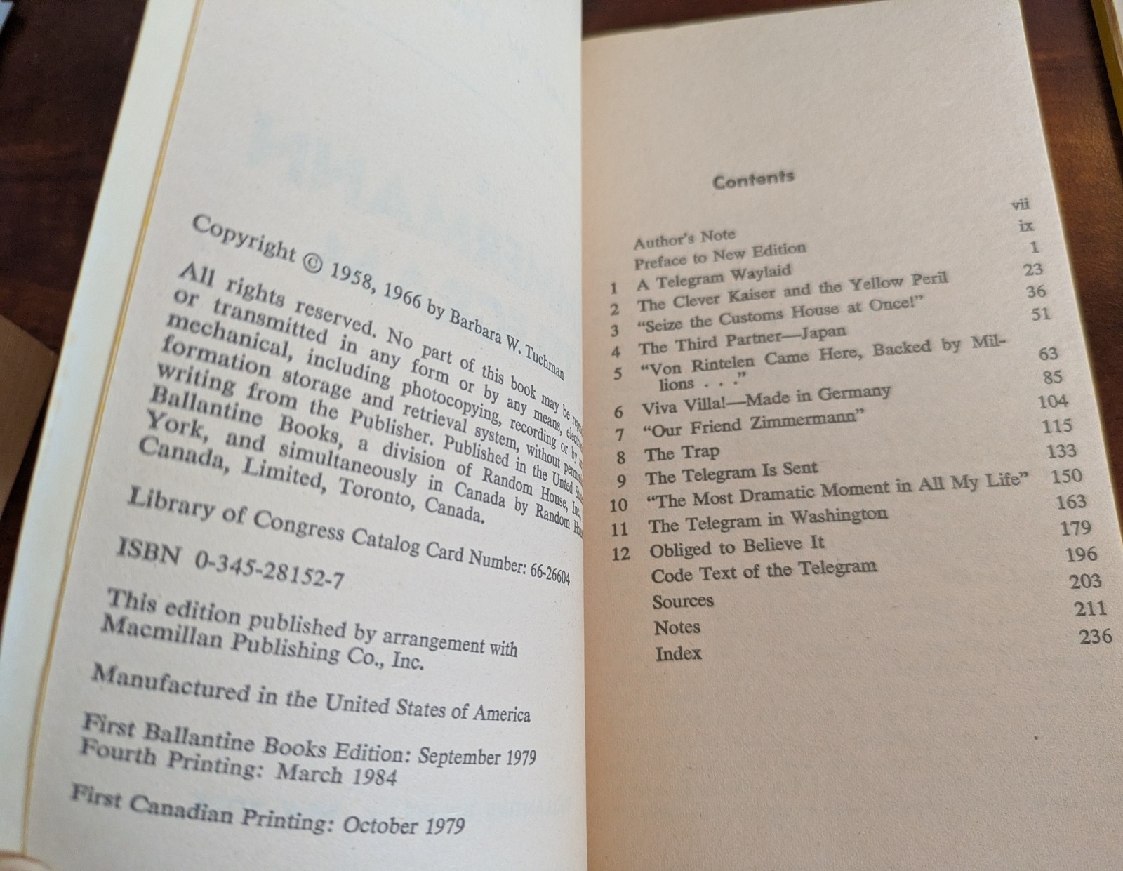 The Zimmermann Telegram Barbara W. Tuchman 1979 -History- Ballantine