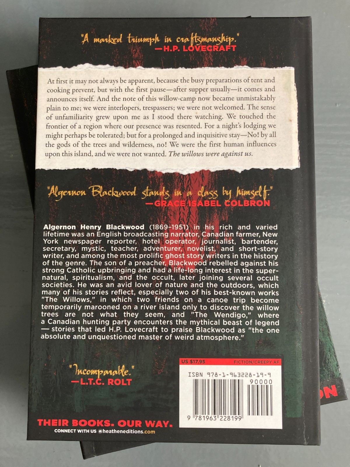 The Willows The Wendigo by A. Blackwood (Heathen Edition) HC MISPRINTED MISFIT