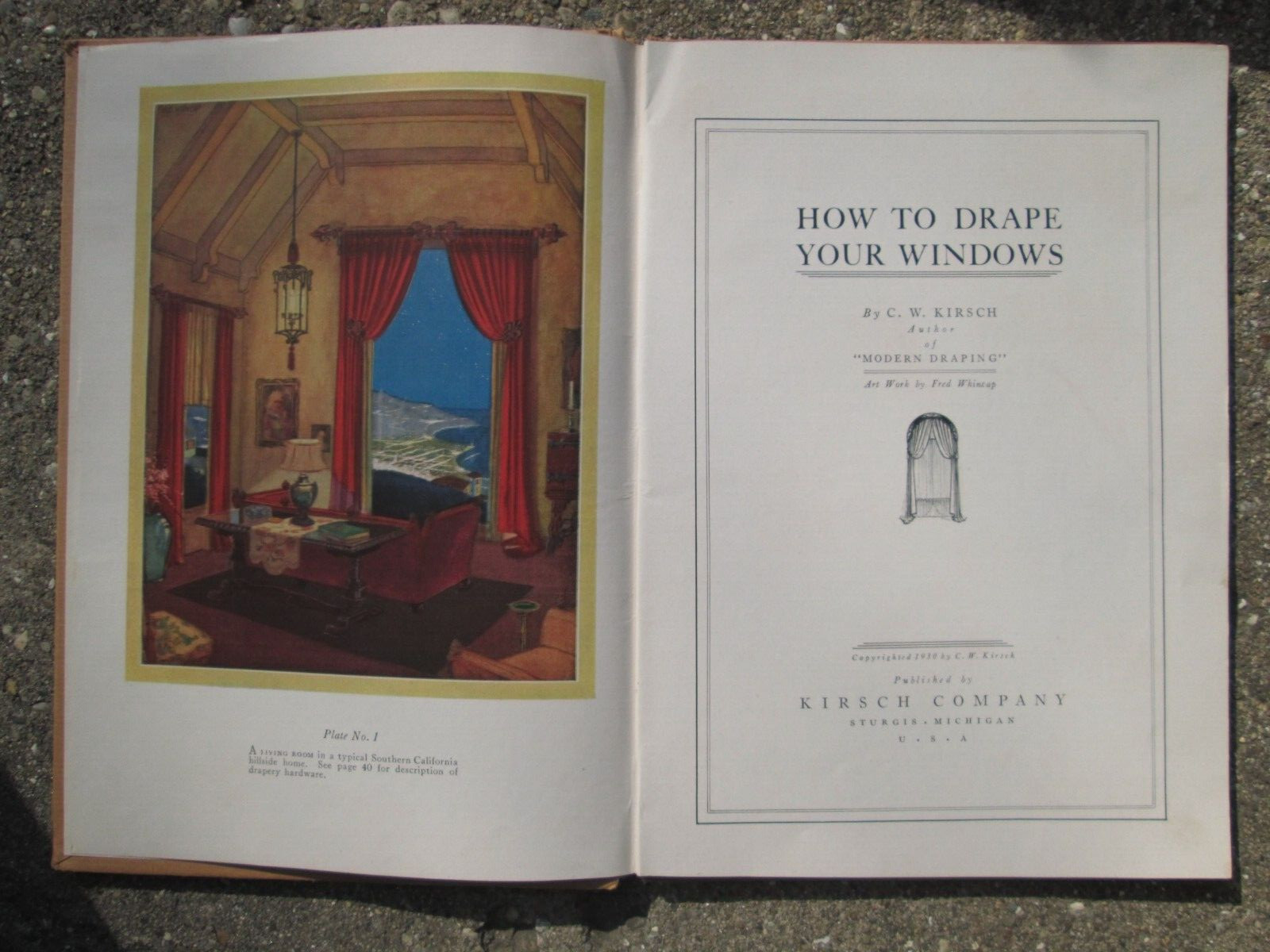 1930 How To Drape Your Windows By C.W. Kirsch Published By Kirsch Company HC