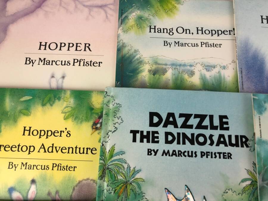 LOT 13 Marcus Pfister Picture Books Fister Hopper Penguin Pete Dazzle Dinosaur