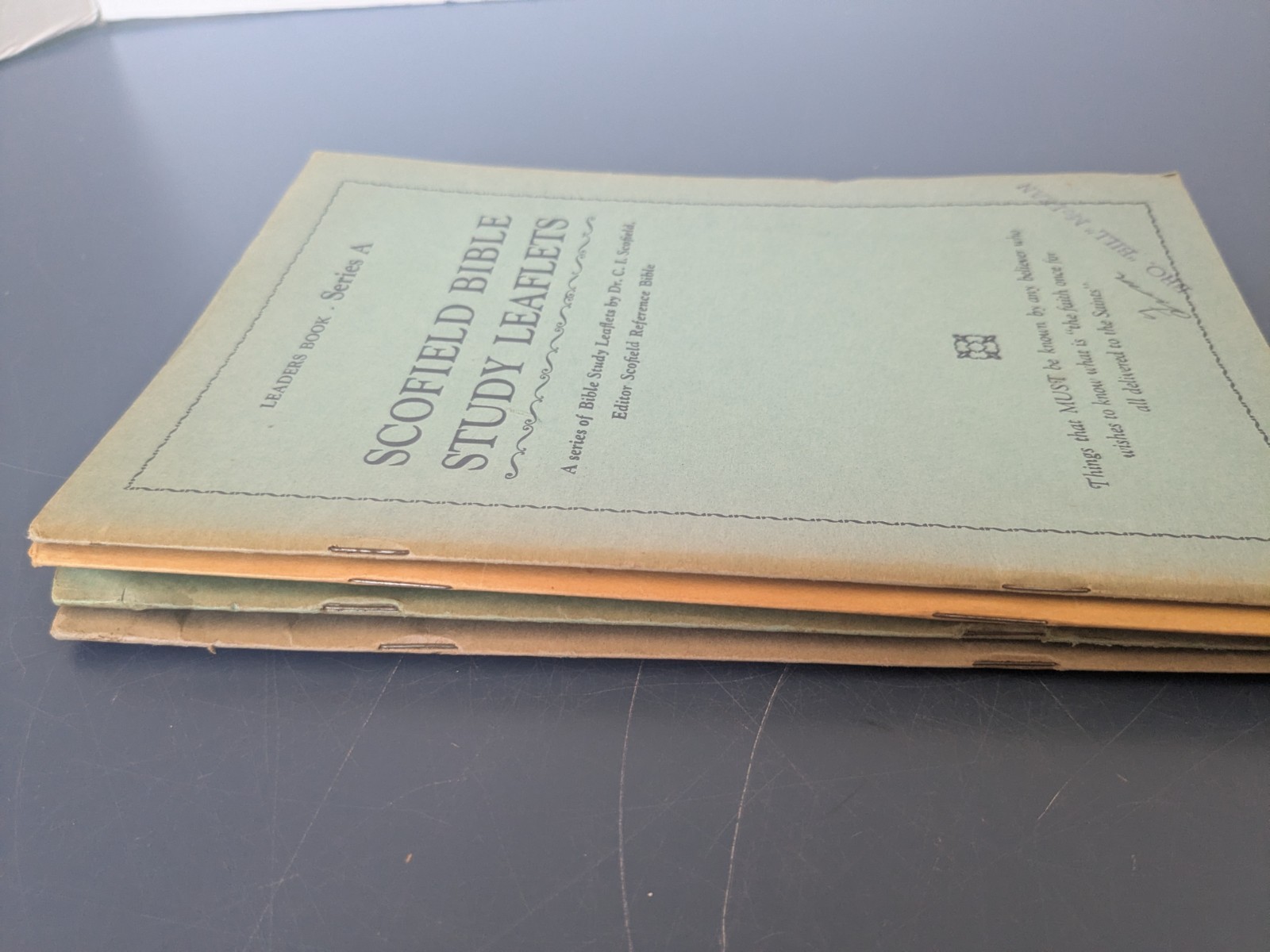 Scofield Bible Study Leaflets Leaders Book Series A, B, C, D, 1935