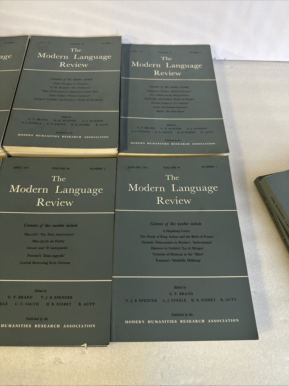 THE MODERN LANGUAGE REVIEW — LOT OF 16 + VARIOUS ISSUES 1972-1975 Paperback