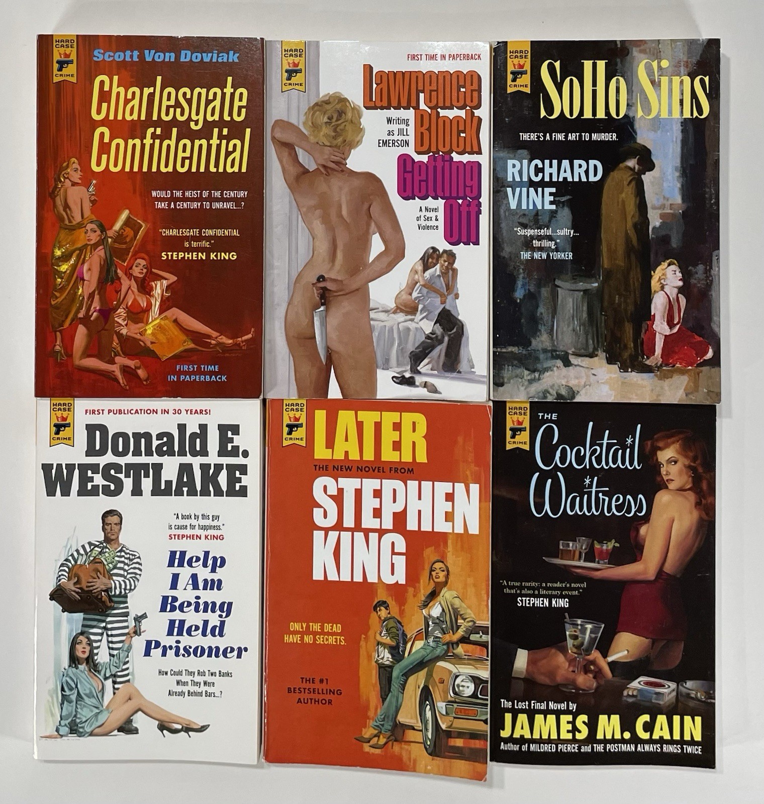 HARD CASE CRIME Book Lot Of 10 – Stephen King Lawrence Block Westlake Doviak