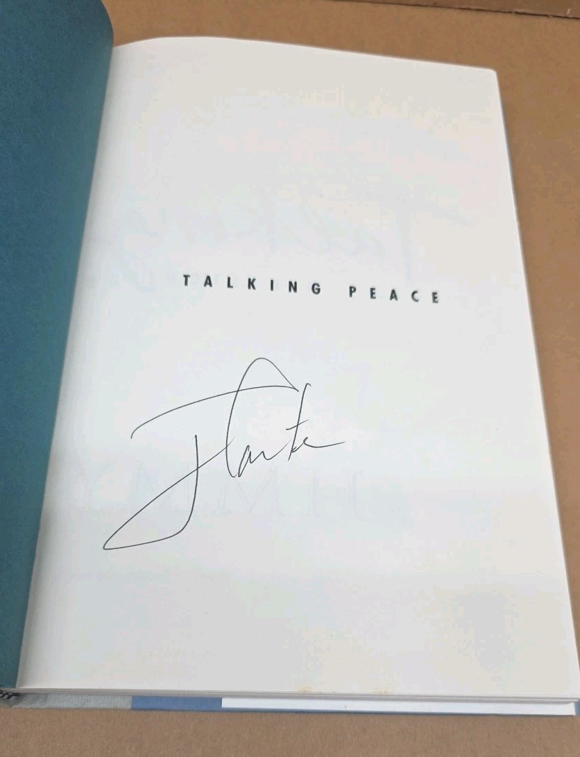 Jimmy Carter President Talking Peace SIGNED HC DJ 1st 3rd