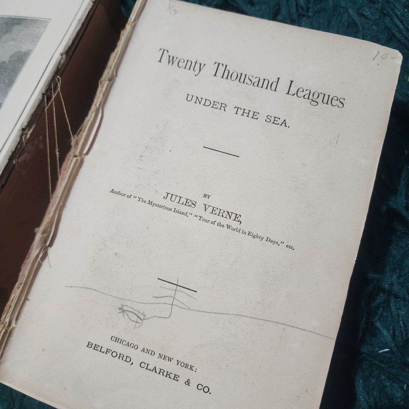 Antique Jules Verne Twenty Thousand Leagues Under the Sea