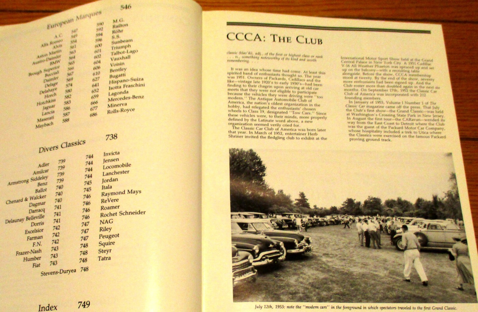 1990 The Classic Car by Beverly Rae Kimes SIGNED Hardcover Book D/J 752 Pages
