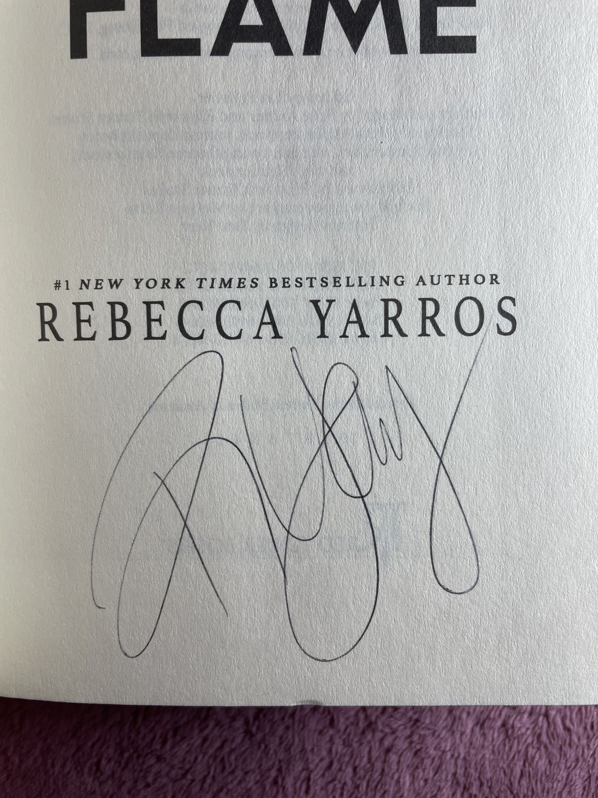 HAND SIGNED UNREAD Iron Flame Standard Edition Hand Signed By Rebecca Yarros New