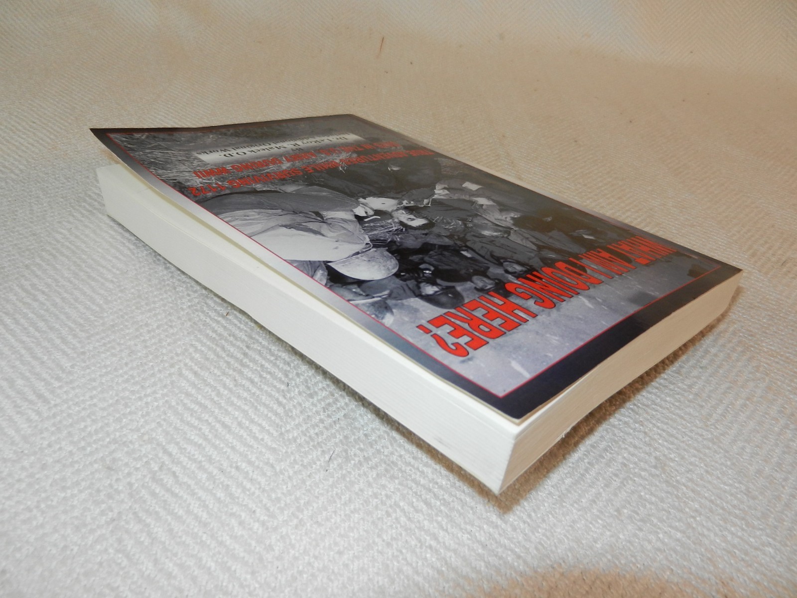 WW II 35th division 137th Infantry GI Medic „WHAT AM I DOING HERE?“ Vet Signed