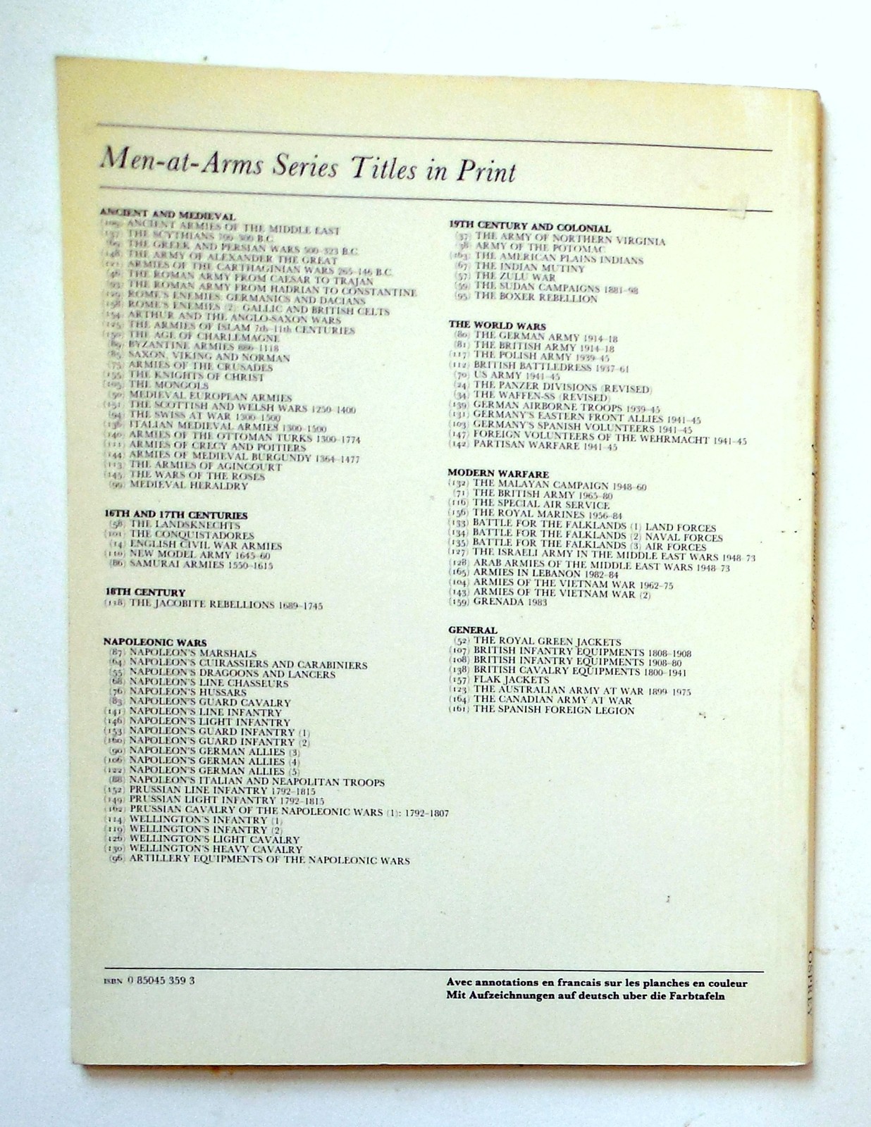 Osprey Men at Arms Series „Germany’s Spanish Volunteers 1941-45“ Book No. 103