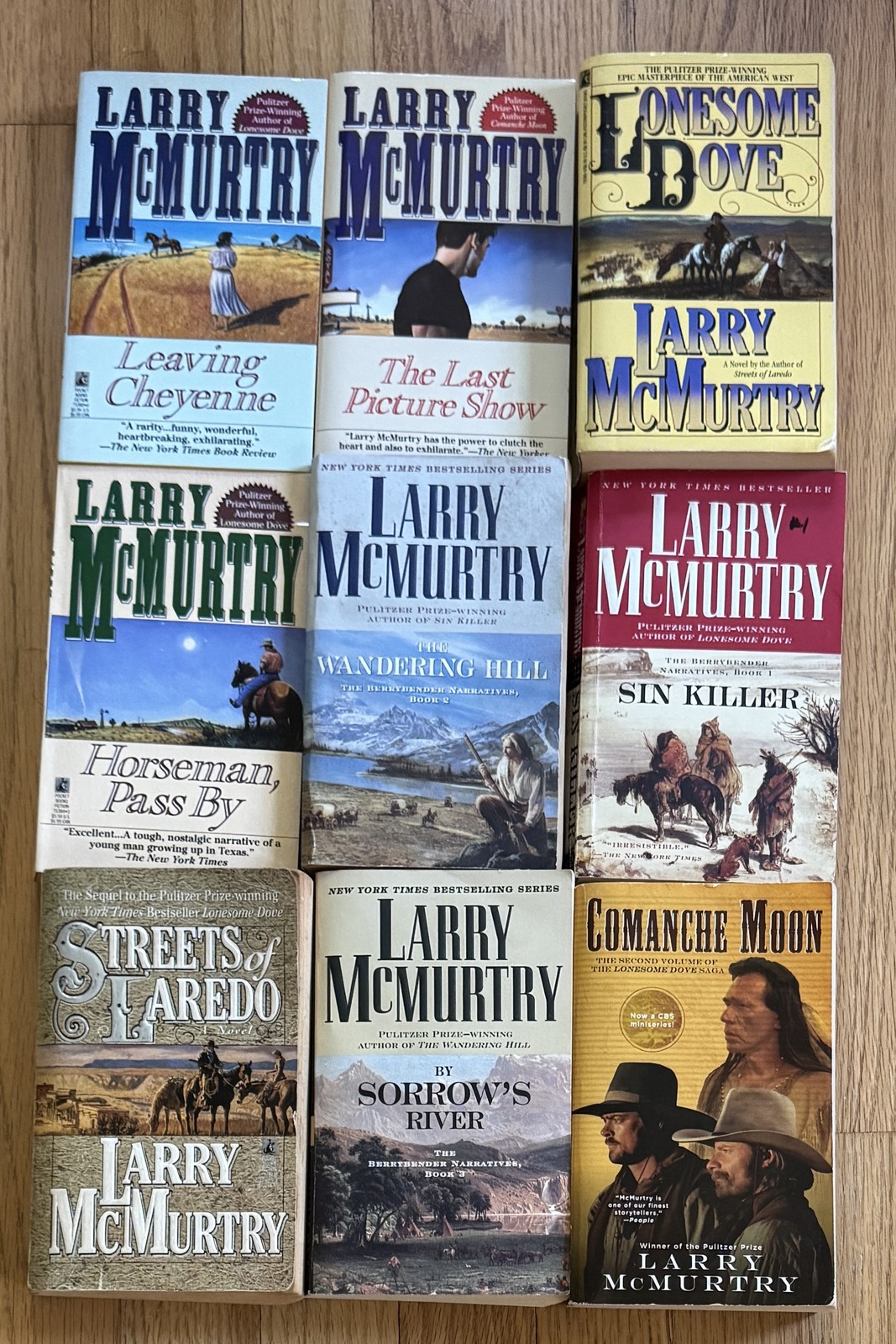 Lot 9 LARRY MCMURTRY Novels Berrybend Lonesome Dove