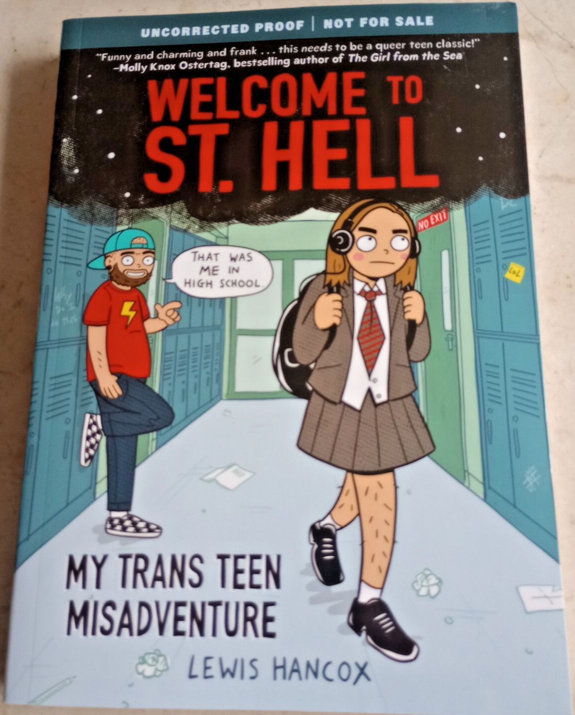 2022 GRAPHIX WELCOME TO ST.HELL LEWIS HANCOX PAPERBACK UNCORRECTED PROOF BOOK