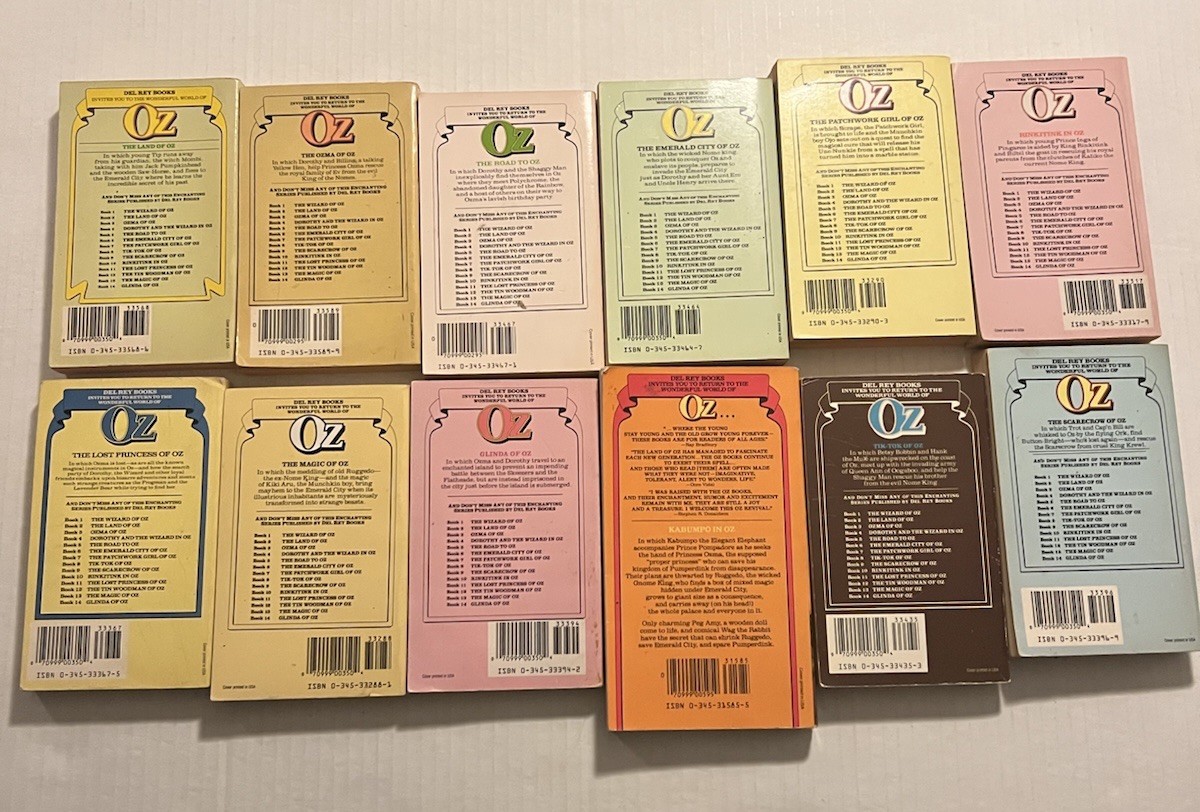 The Wizard of Oz Paperback Book Series – Lot of 12 – L. Frank Baum Del Rey