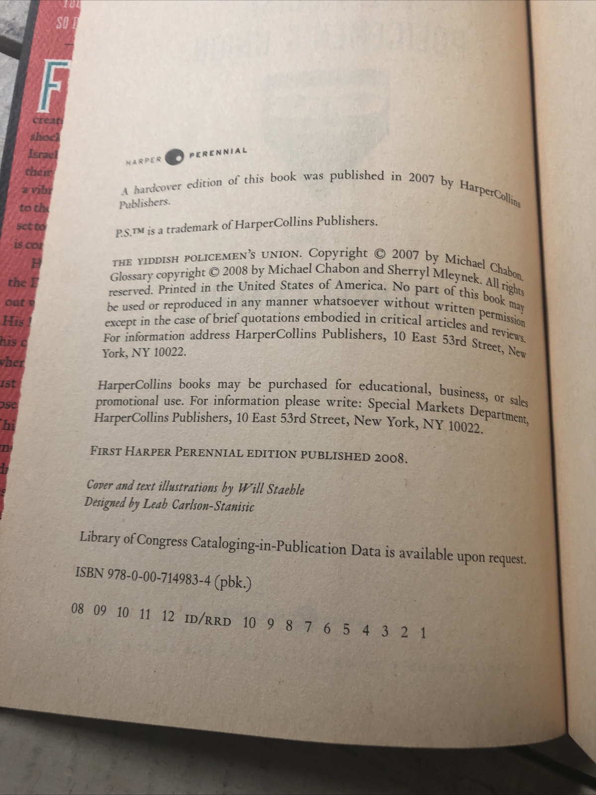 The Yiddish Policemen’s Union : A Novel by Michael Chabon (2008) P. S. Ser.ies