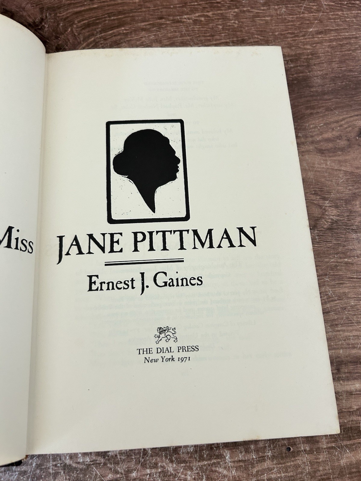 The Autobiography of Miss Jane Pittman by Ernest J. Gaines (1st Edition 1971)