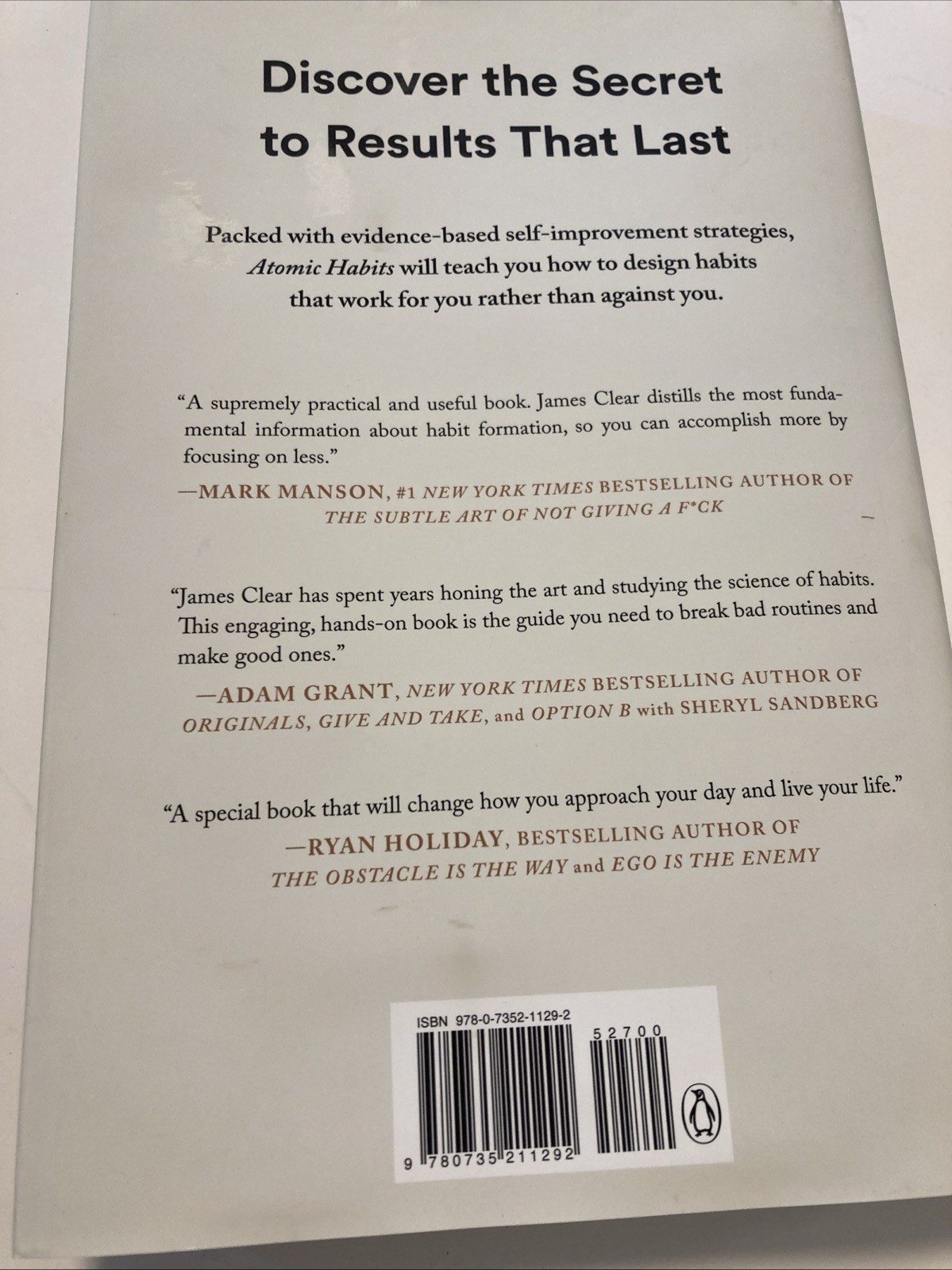 Atomic Habits by James Clear Build Good Habits Preowned