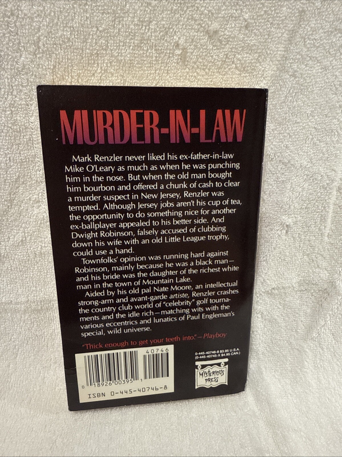Murder-In-Law by Paul Engleman 1988 Mystery Press golf murder mystery paperback