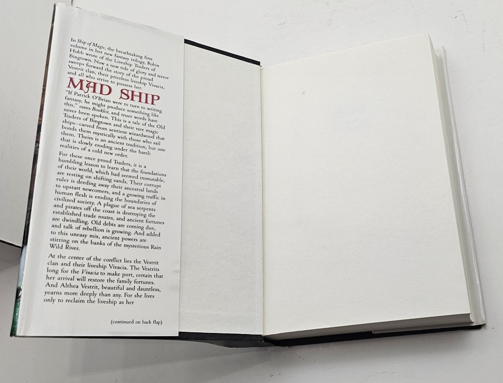 Robin Hobb Mad Ship The Liveship Trader Book 2 Hardcover