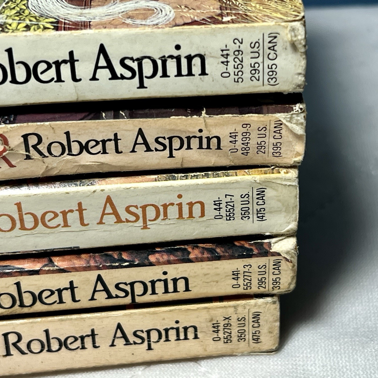 Robert Aspirin Books FIVE Myth Adventures Series Paperback 1980s Vintage