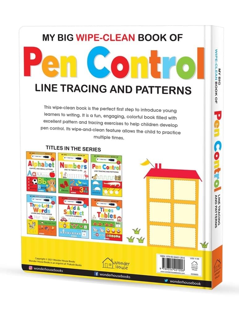 My Big Wipe And Clean Book of Pen Control for Kids : Line Tracing White