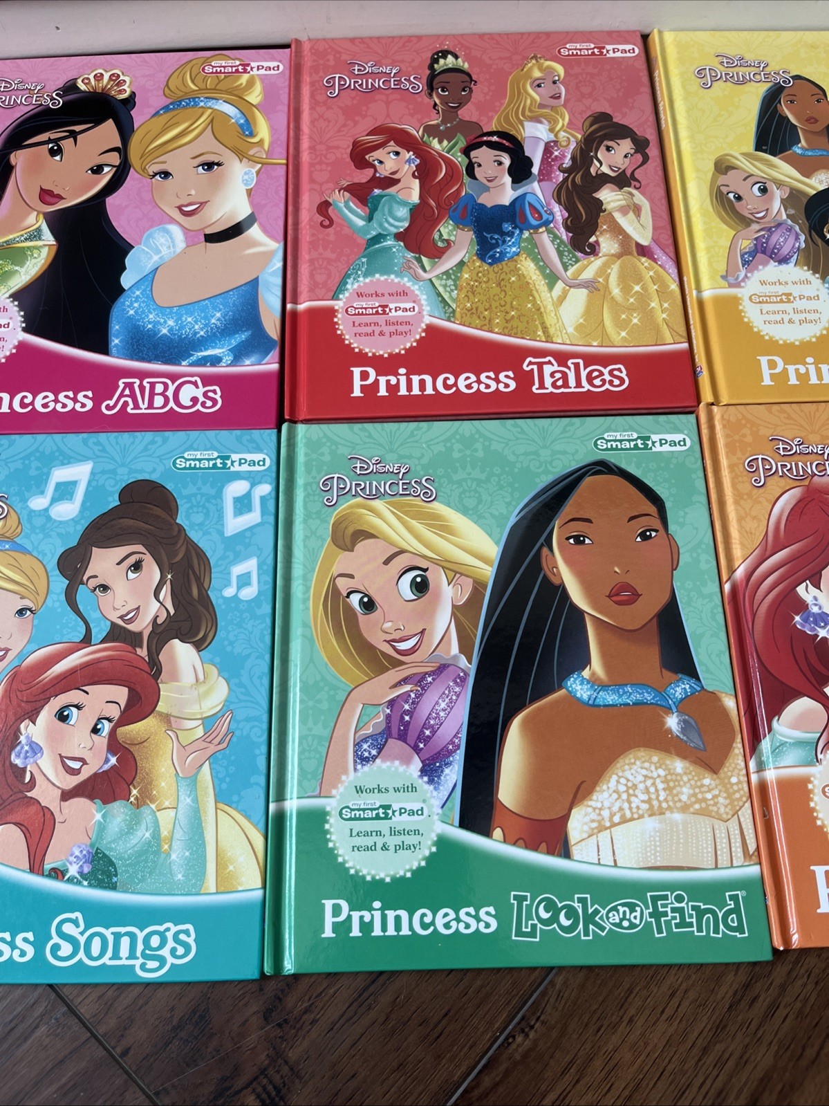 Disney Princess My First Smart Pad Library 8 Book Lot Interactive Learning