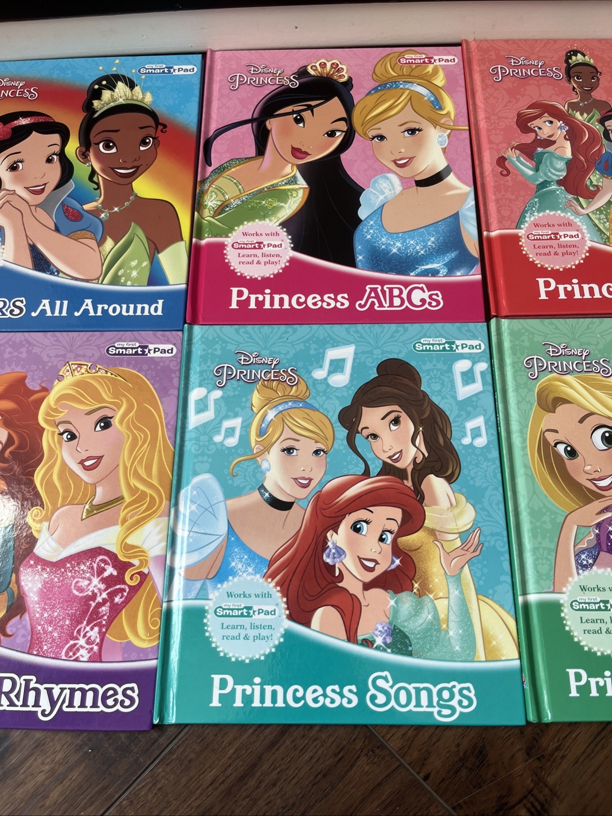 Disney Princess My First Smart Pad Library 8 Book Lot Interactive Learning