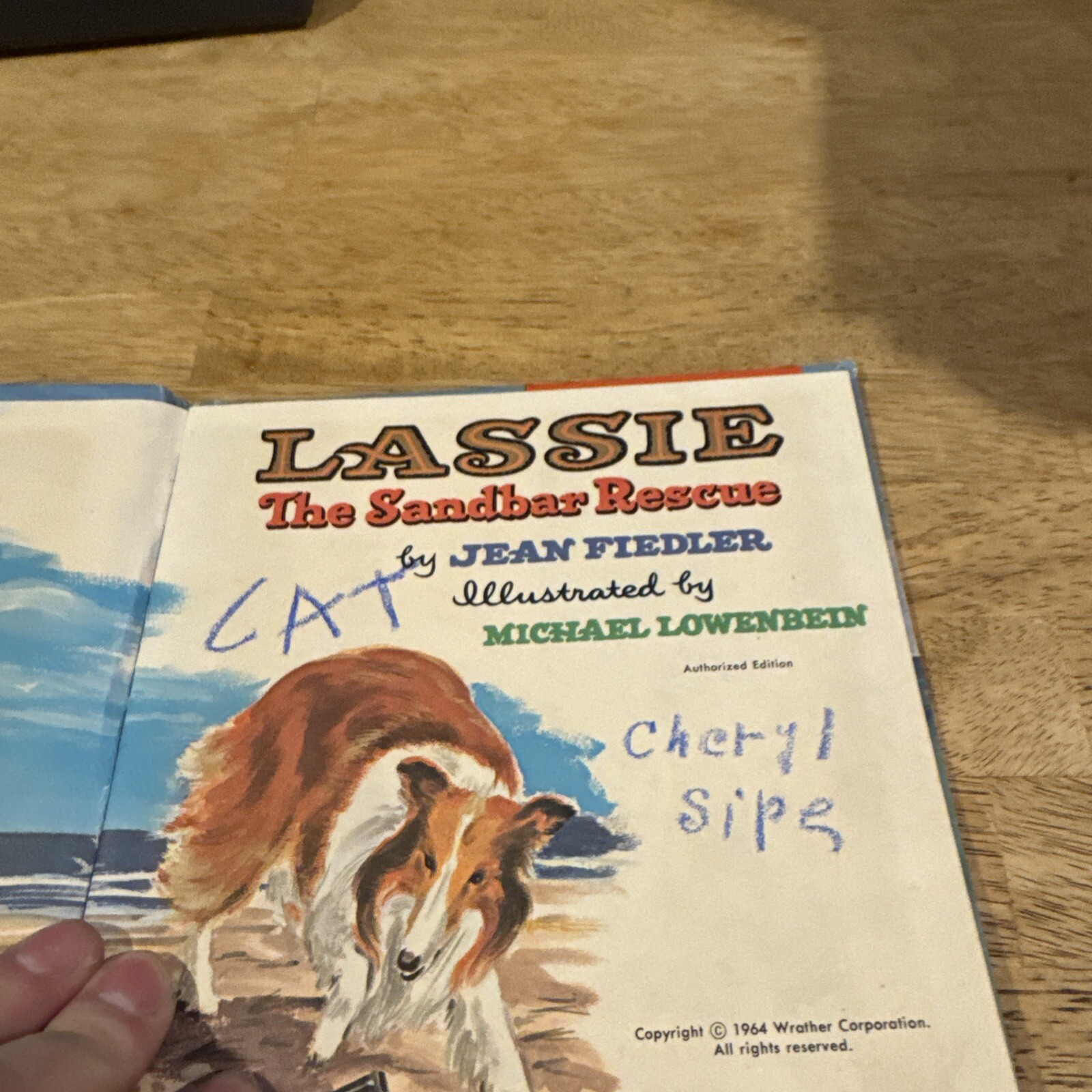 Lassie The Sandbar Rescue, 1964, Whitman Publishing by Jean Fiedler