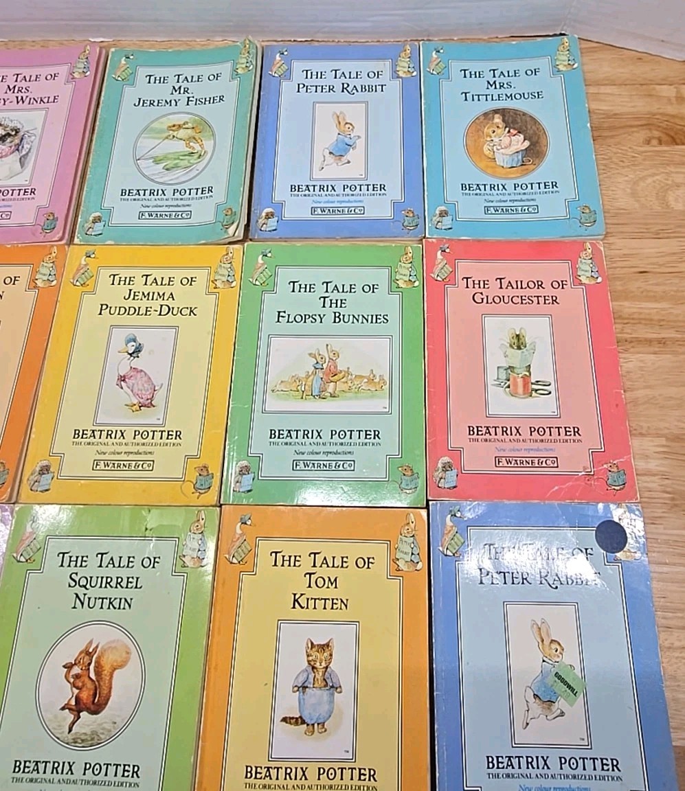 Lot of 12 Vintage Beatrix Potter Books F. Warne & Co Soft Cover Peter Rabbit