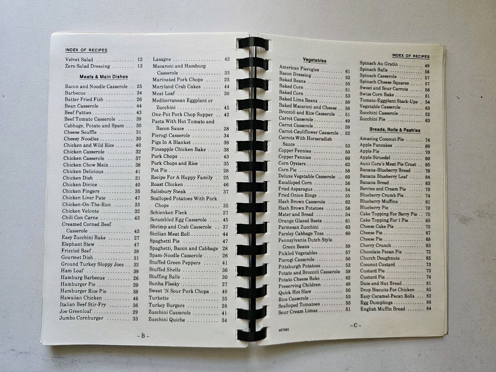 CHERISHED RECIPES Local Church Cookbook 154 Pages Nescopeck, PA.