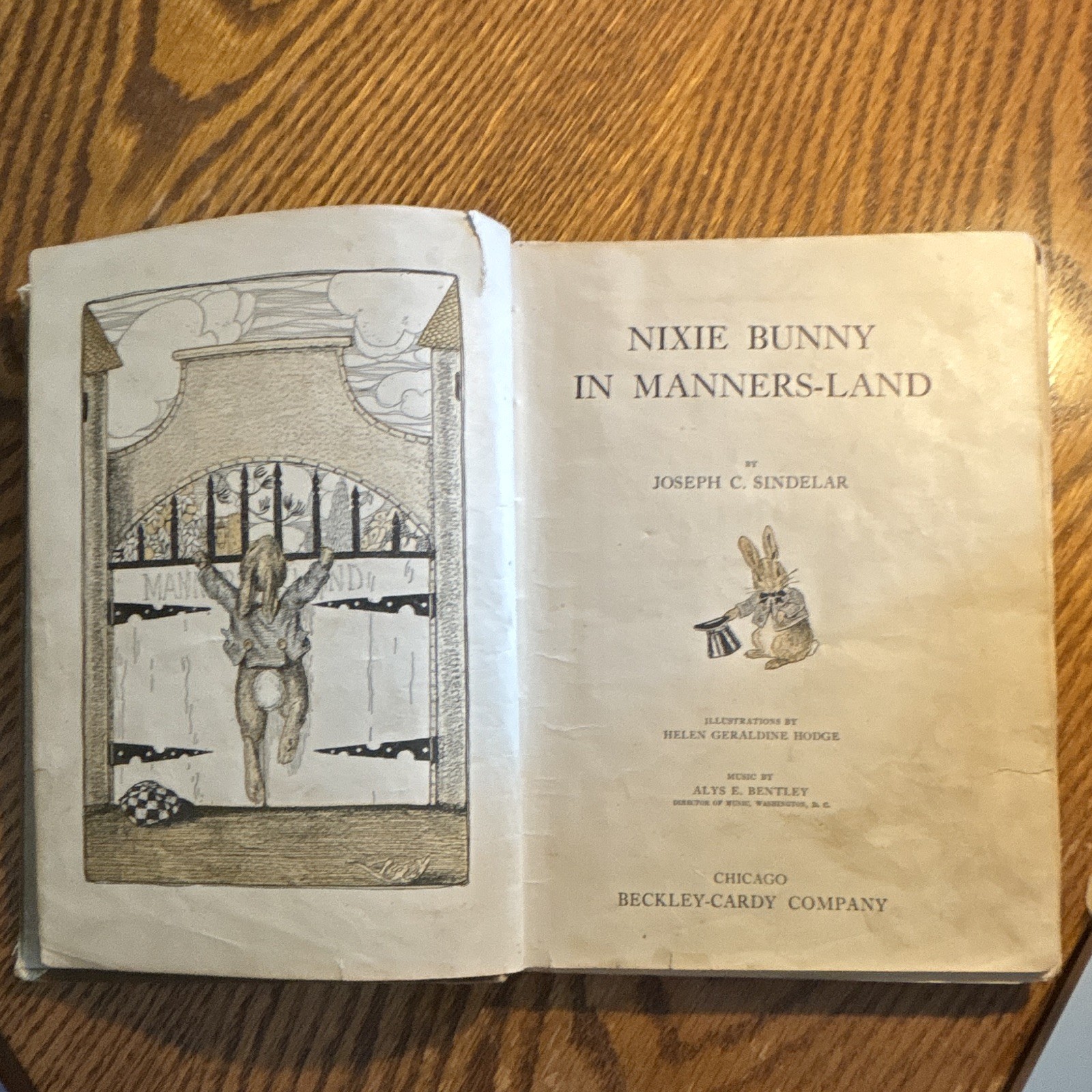 Joseph C. Sindelar Nixie Bunny in Manners-Land Beckley-Cardy HC Illus 1917