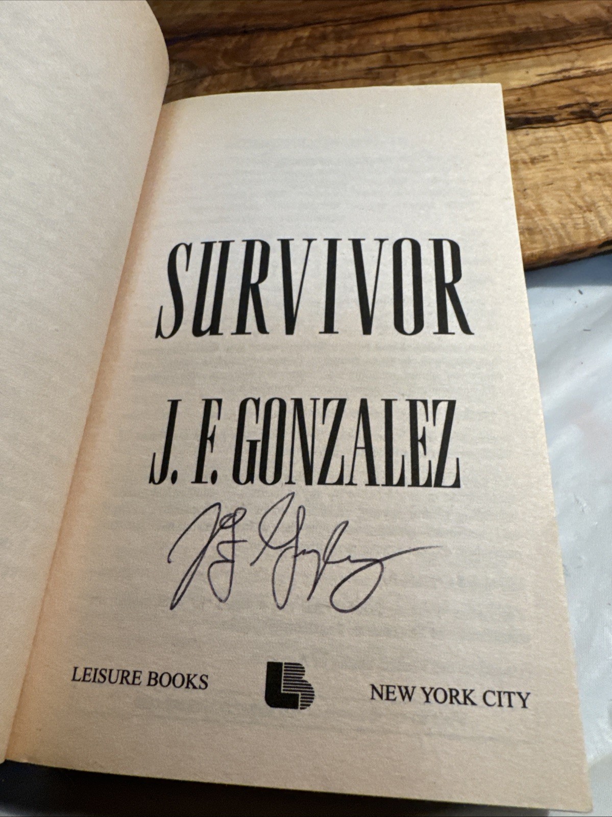 Survivor by J F Gonzalez Signed Horror Paperbacks from Hell