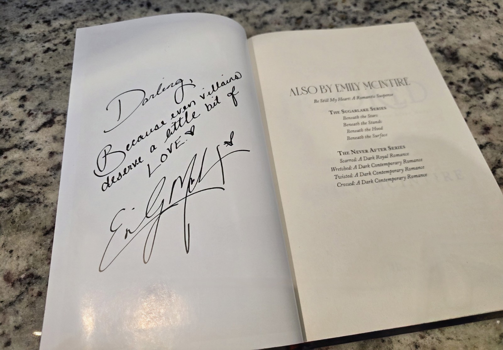 Emily McIntire HOOKED Collector’s Edition— Hardcover 2024 — Never After Series