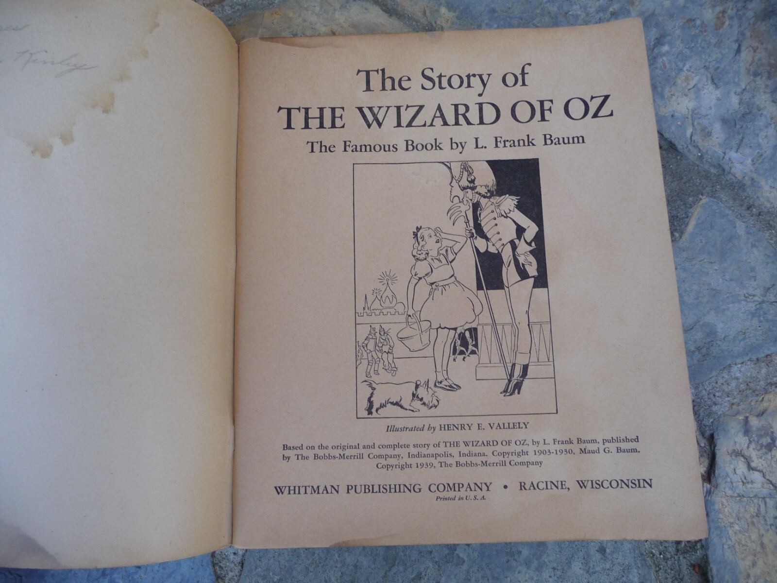 The Story of the Wizard of OZ #708 Whitman Publishing 1939
