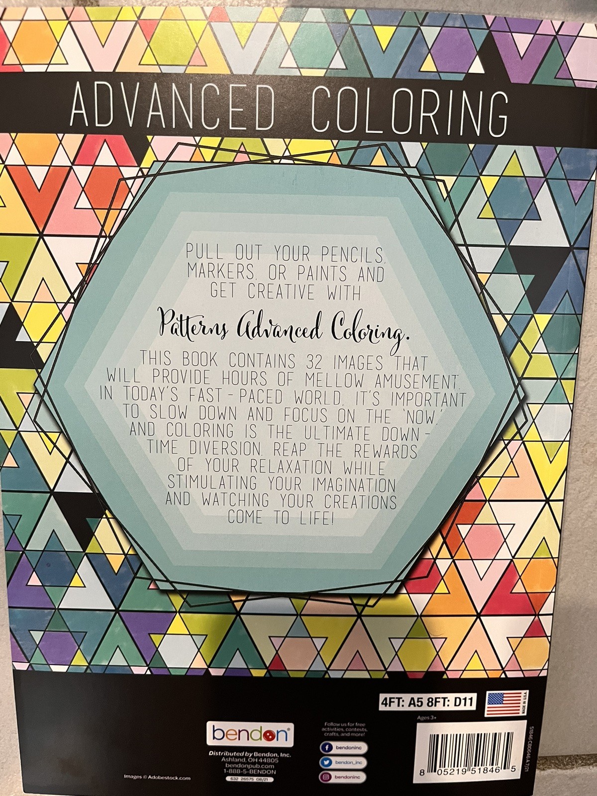 Bendon Advanced Coloring Book Patterns New 32 pages