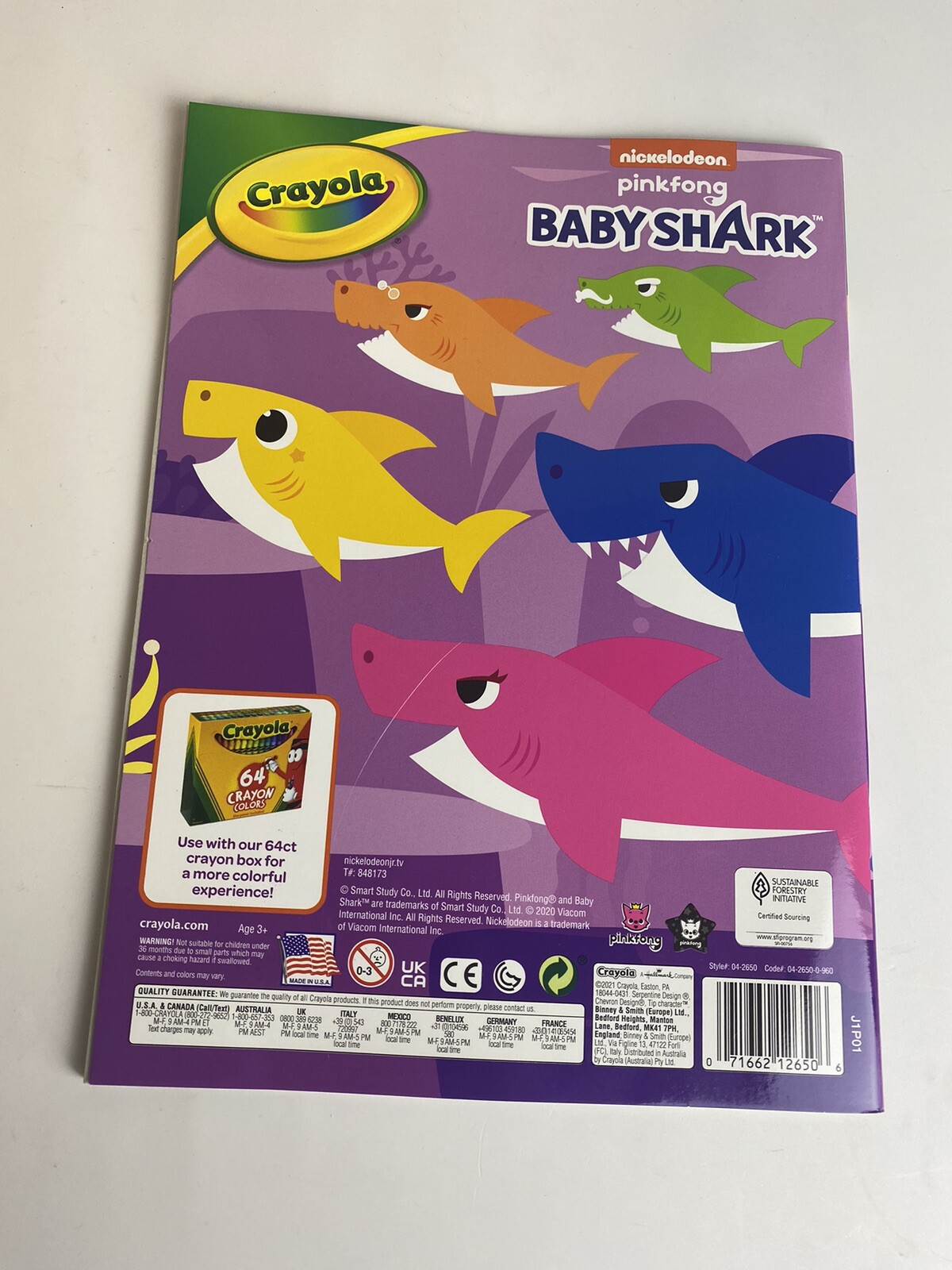 Lot of 2 Crayola My Little Pony and Baby Shark Coloring Books 48 Pages Each New