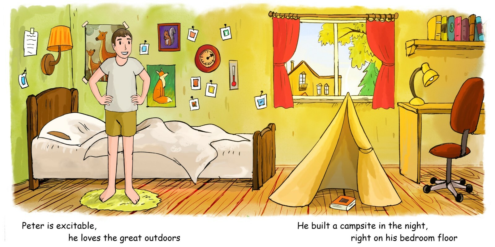 Peter Pitched a Tent ~ Hard Cover, Brand New