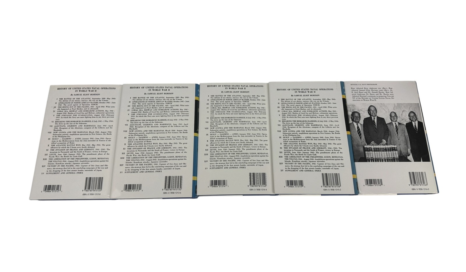 History of US Naval Operations in WWII Samuel Eliot Morison Complete 15 Volume