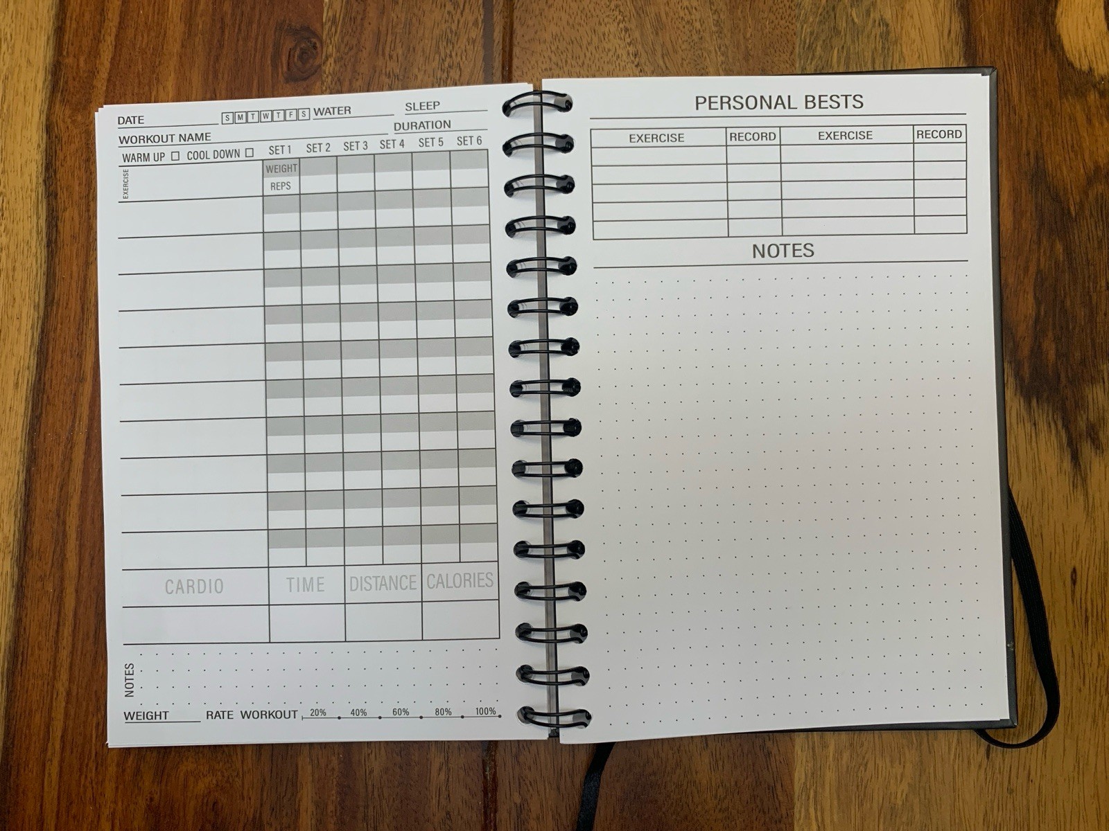 Hardcover Fitness Journal Workout Planner for Men & Women | 5.7″ x 8.3″ | NEW