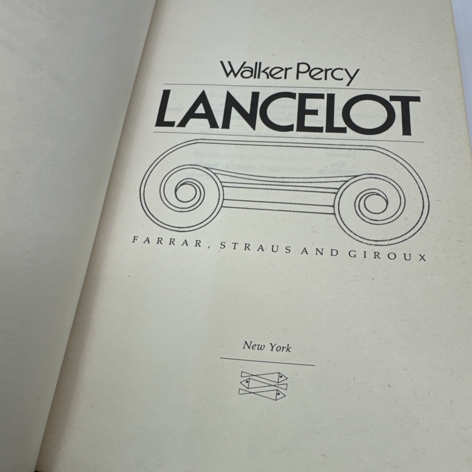 Walker Percy Lancelot First Print 1977 Hardcover Farrar Straus and Giroux