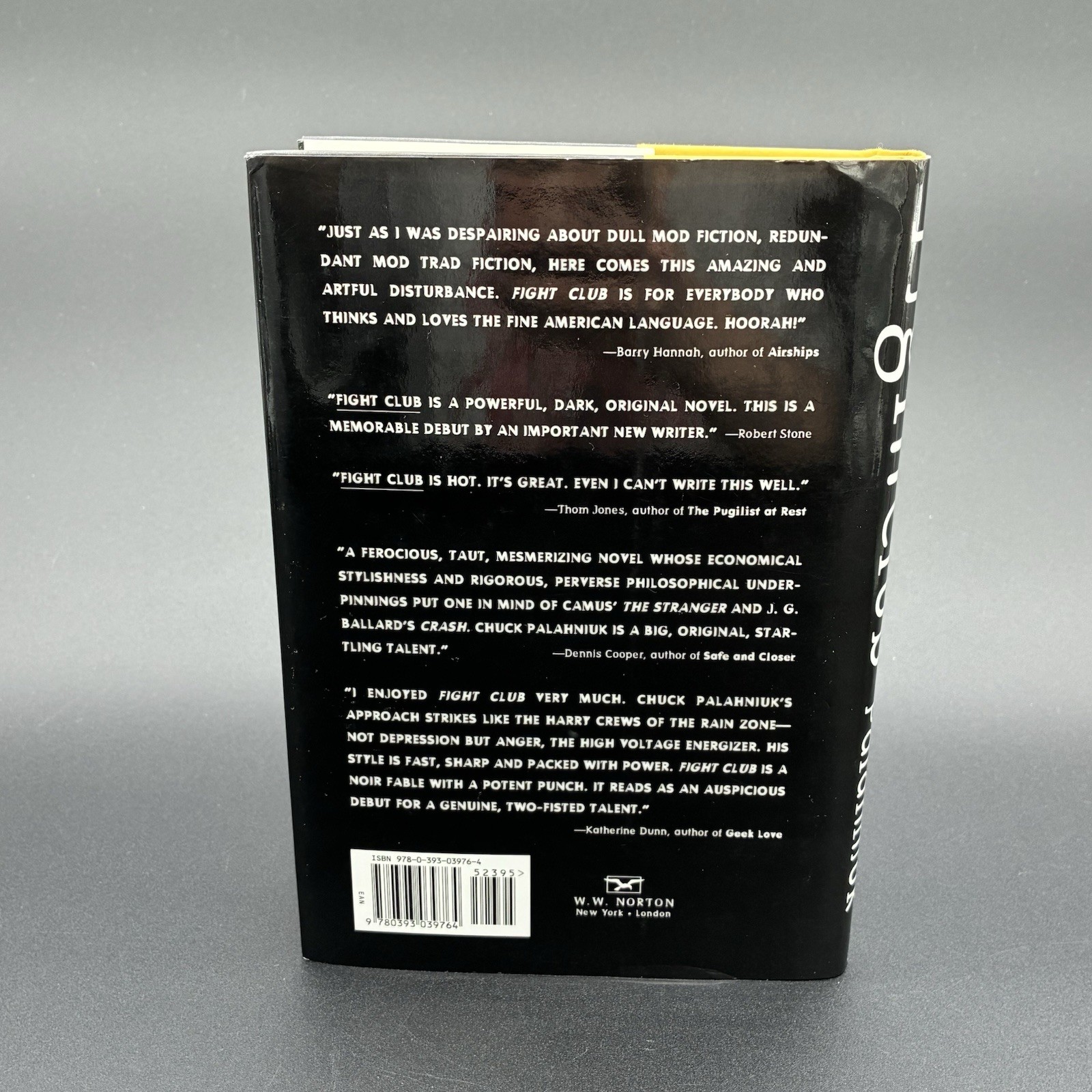 Fight Club by Chuck Palahniuk Hard Cover First Edition 1996 W.W. Norton Novel