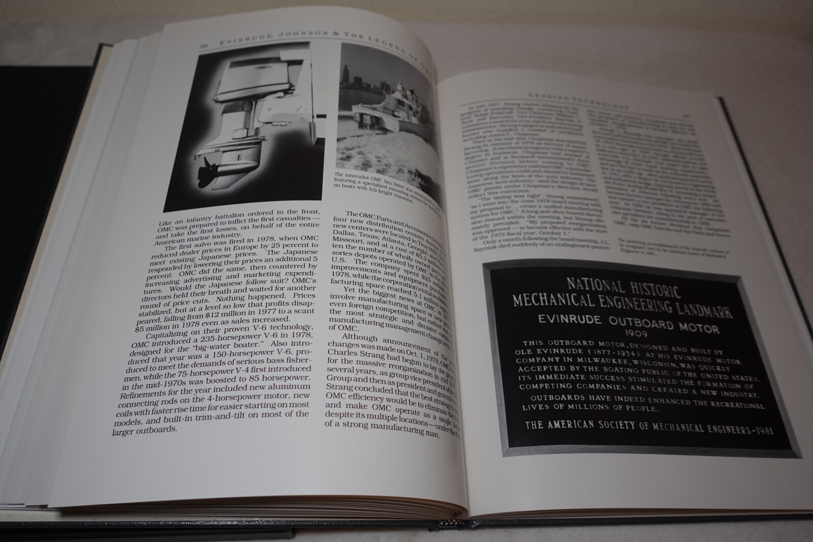 Evinrude Johnson and The Legend of OMC 1992 Collectible Hardcover with Slipcase